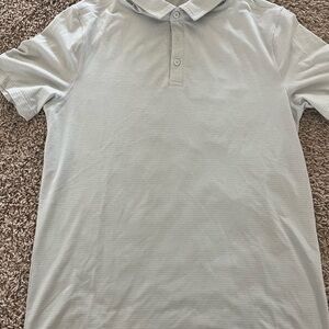 Lululemon Men's Light Gray Polo Shirt